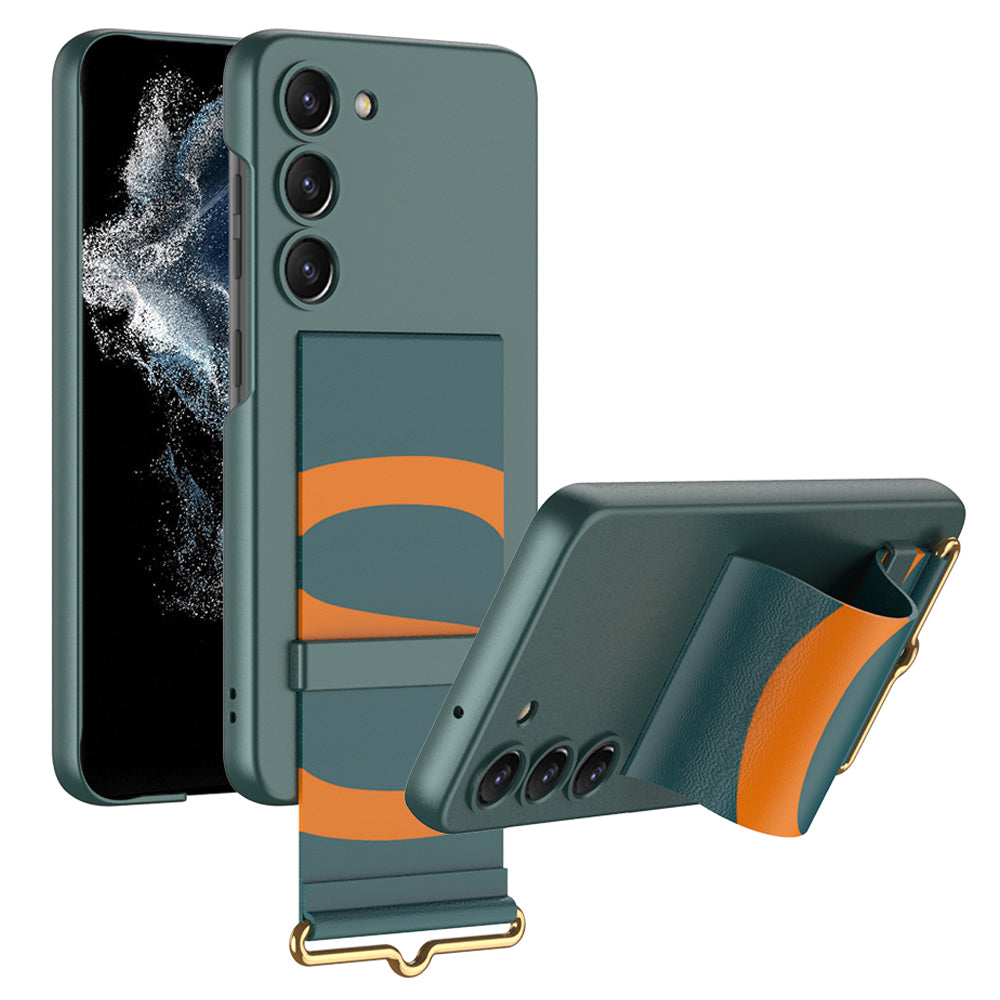 GKK Til Samsung Galaxy S23 Skjult Kickstand Bagcover PU Lædercoated Hard PC Telefon Case GKK Til Samsung Galaxy S23 Skjult Kickstand Bagcover PU Lædercoated Hard PC Telefon Case